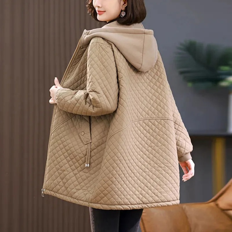R&B | Warme fleecegefütterte gesteppte Jacke in einfarbiger Ausführung mit Reißverschluss Ideal für Herbst/Winter