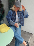 R&B | Vintage-Patchwork-Blumenjacke für Frauen