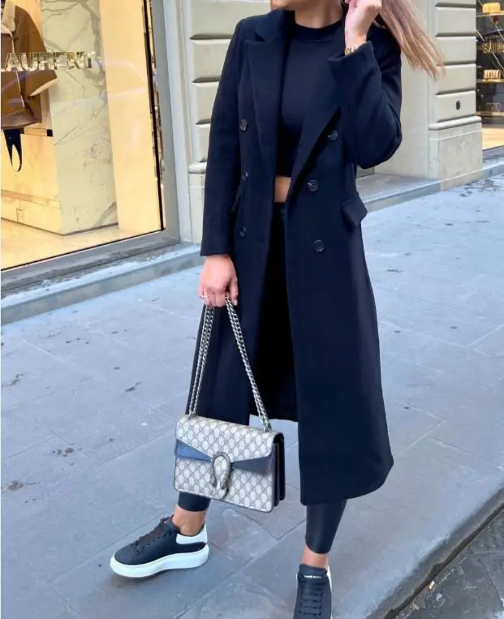 R&B | Lange Elegante Taillierte Trenchcoat Für Damen | Perfekt Für Herbst Und Winter