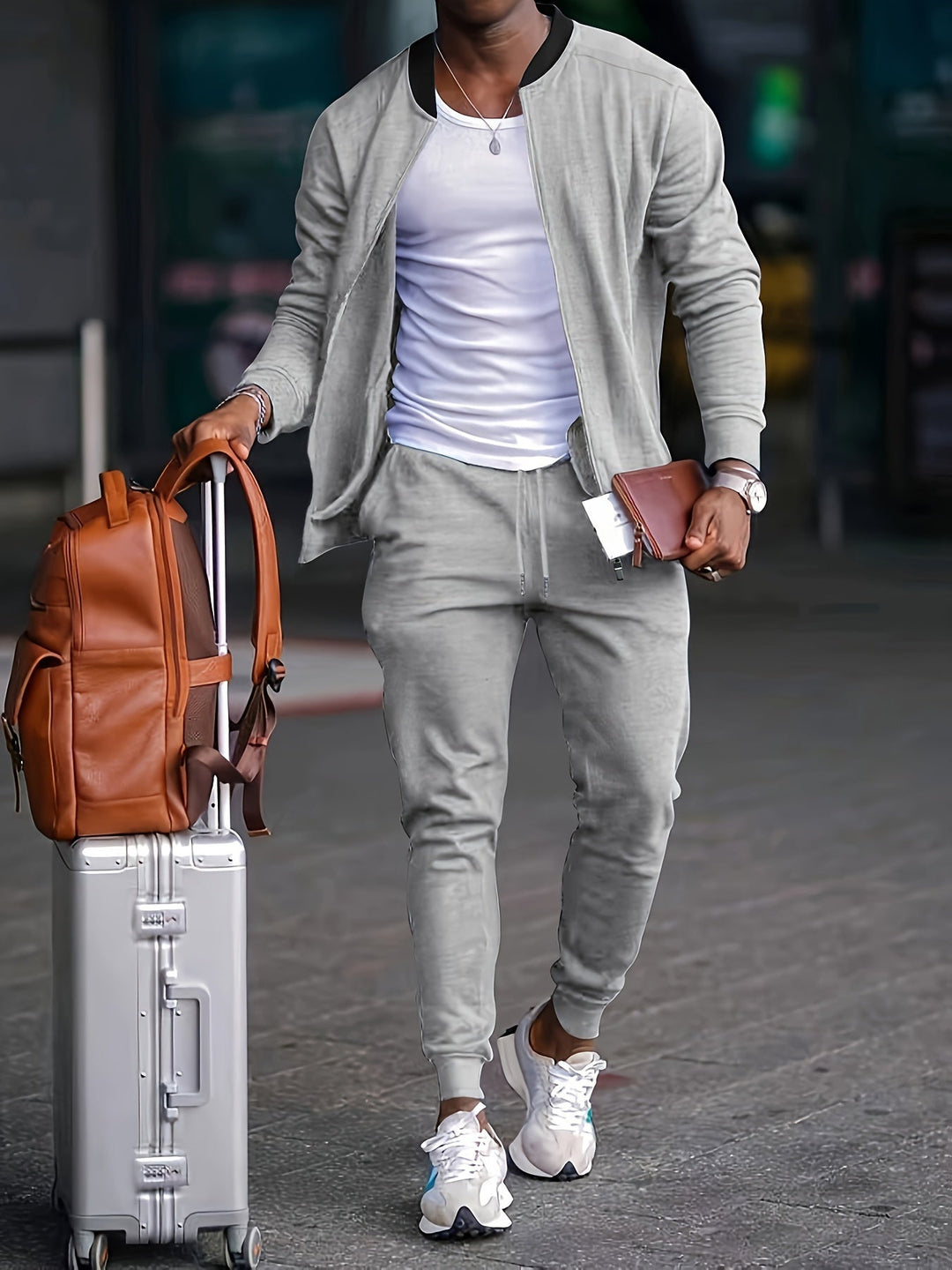 R&B | Herren Lässig Zweiteiliges Reise Satz für Männer Bequem