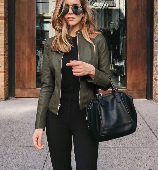 R&B | Lederjacke Elegante Jacke In Lederoptik für Damen