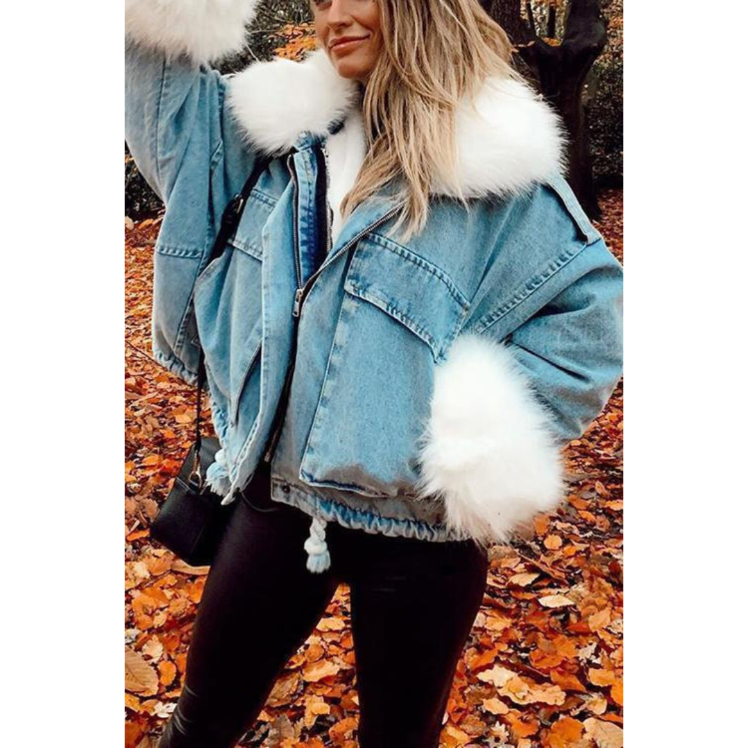 R&B | Winterjacke aus Jeans für Frauen