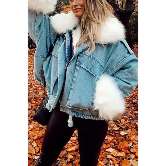 R&B | Winterjacke aus Jeans für Frauen