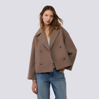 R&B | Schicke kurze Wolljacke mit Reverskragen für Damen