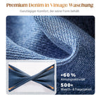 Damen Retro Jeans mit geradem Bein und kurzem Schnitt für Damen
