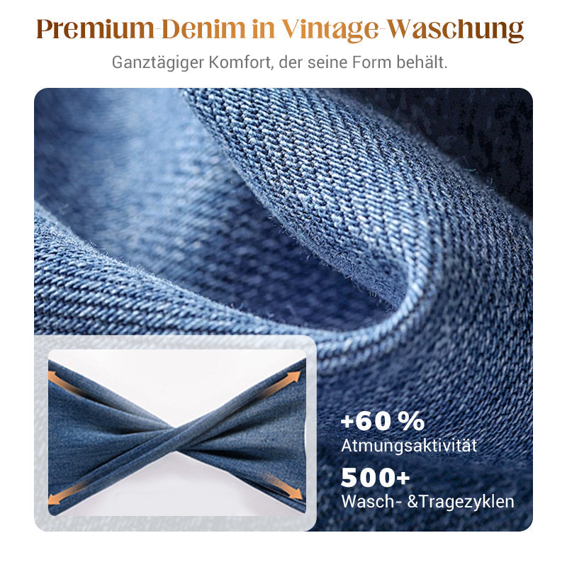 Damen Retro Jeans mit geradem Bein und kurzem Schnitt für Damen