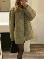 R&B | Elegante Langarm-Steppjacke mit Ein-Knopf-Verschluss Ideal für Herbst/Winter