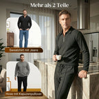Herren Lockerer Waffelstrick-Zweiteiler