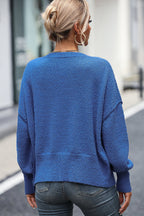 R&B | Knopfleiste Cardigan mit fallen Schultern