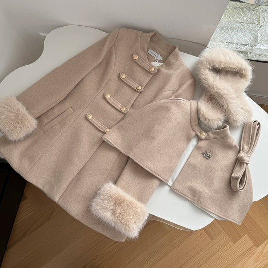 R&B | Lang mit Abnehmbarem Kragen für Frauen Ideal für Den Winter
