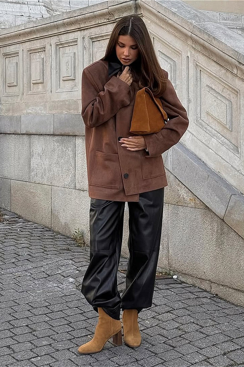 R&B | Wildlederkragen Kontrastjacke