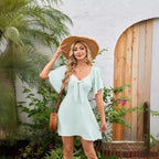 R&B | Kleid mit V-Ausschnitt und Schleife zum Schnüren
