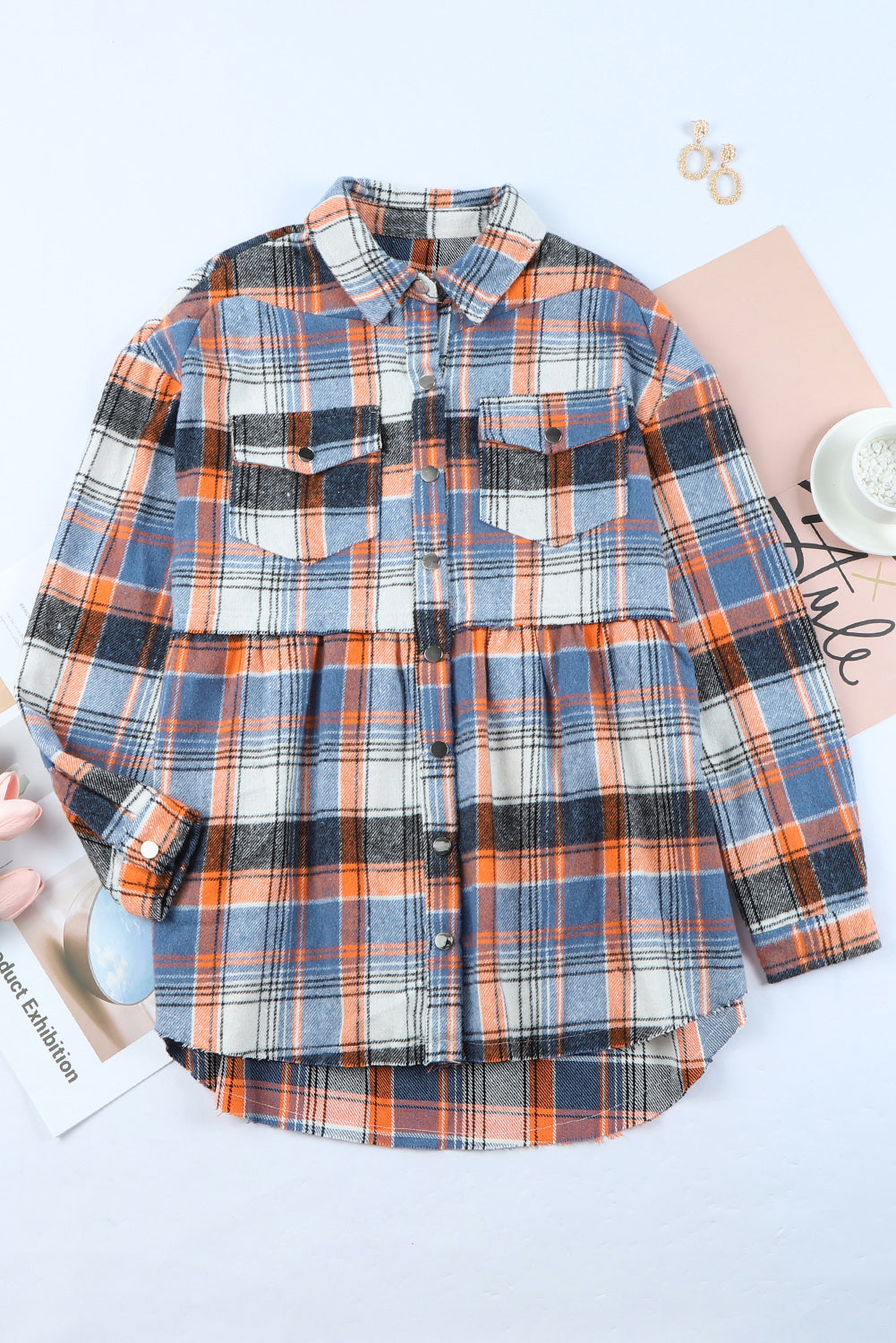 R&B | Checkered Shirt With A-cut Cotton Blend Ideal for Everyday Look