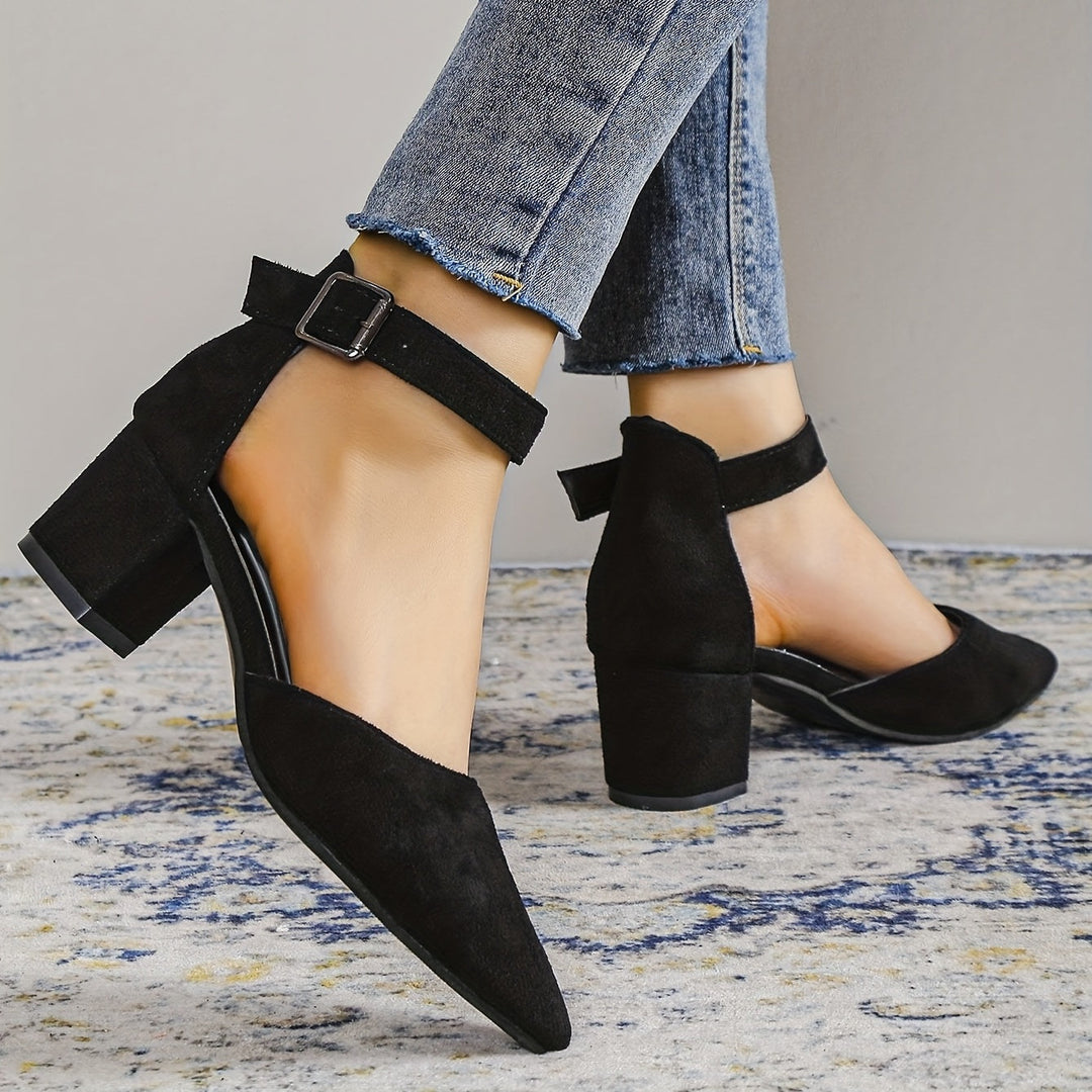 R&B | Damen Sandalen mit Blockabsatz Schnürung, mit Knöchelriemen, Elegant