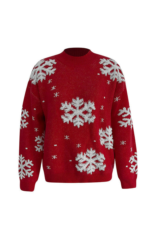 R&B | Rollkragen Weihnachtsdruck Strickpullover
