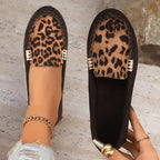Bequeme Damen-Slipper mit wildem Leopardenprint R&B R&B