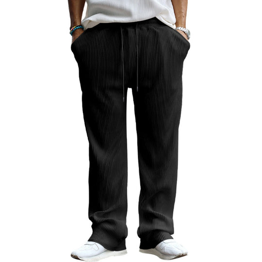 R&B | Dropping Gestreifte Hose mit hoher Taille und weitem Bein