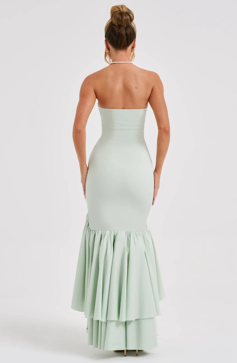 R&B | Rüschen Hochgeschlitztes Kleid