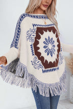 R&B | Boho Strickpullover mit Quasten-Saum