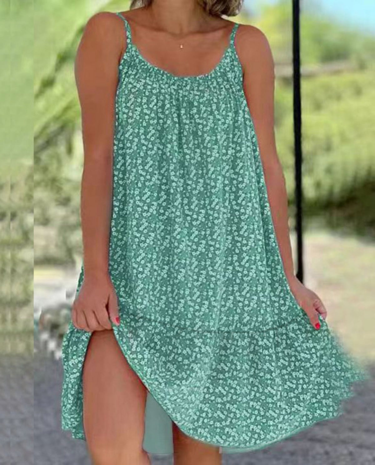 R&B | Großes Pendel floral Hosenträger Weste Kleid