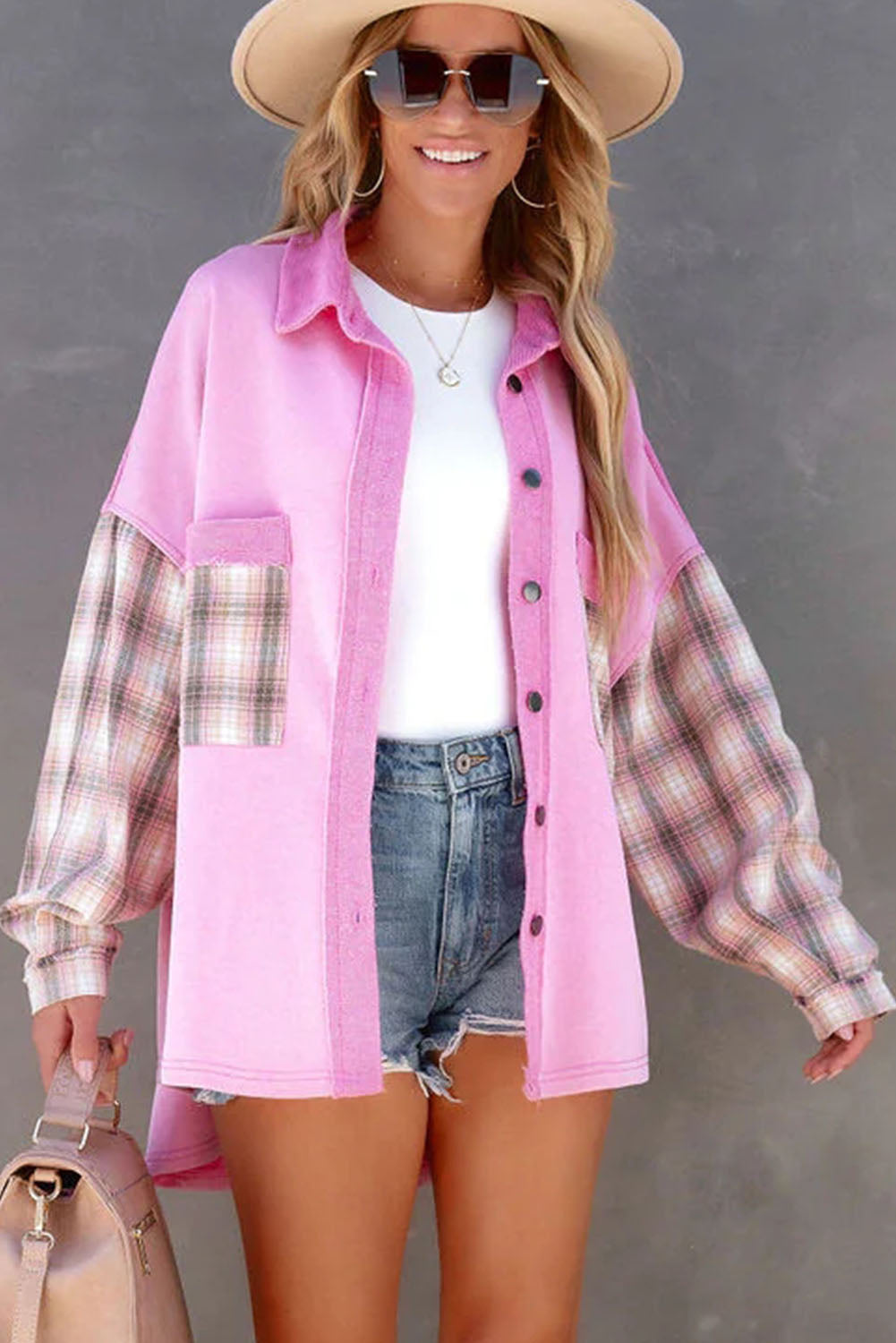 R&B | Gepunktete Flanellhemden Polyester und Baumwolle Einzigartiger Look