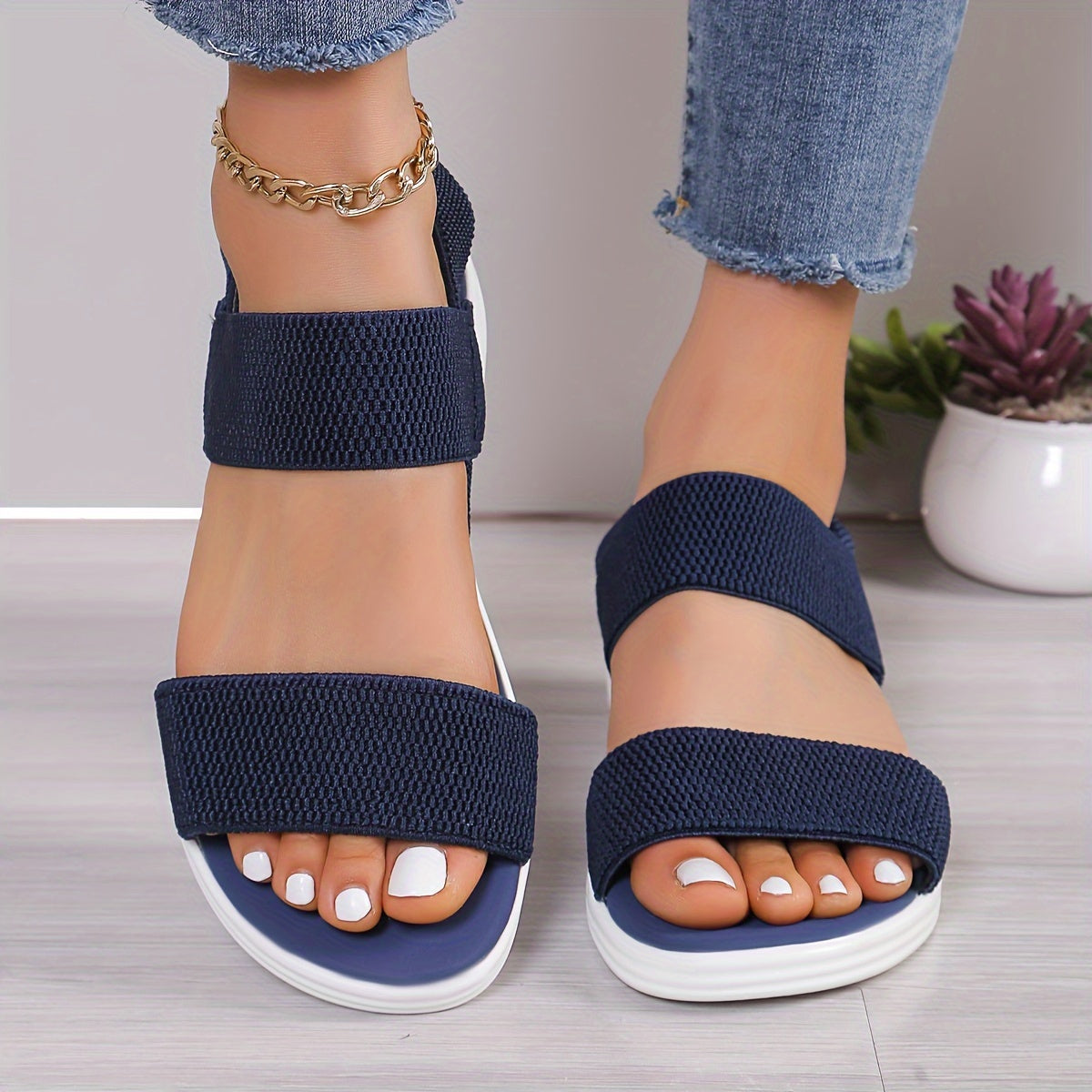R&B | Federleichte Stretch Sandalen