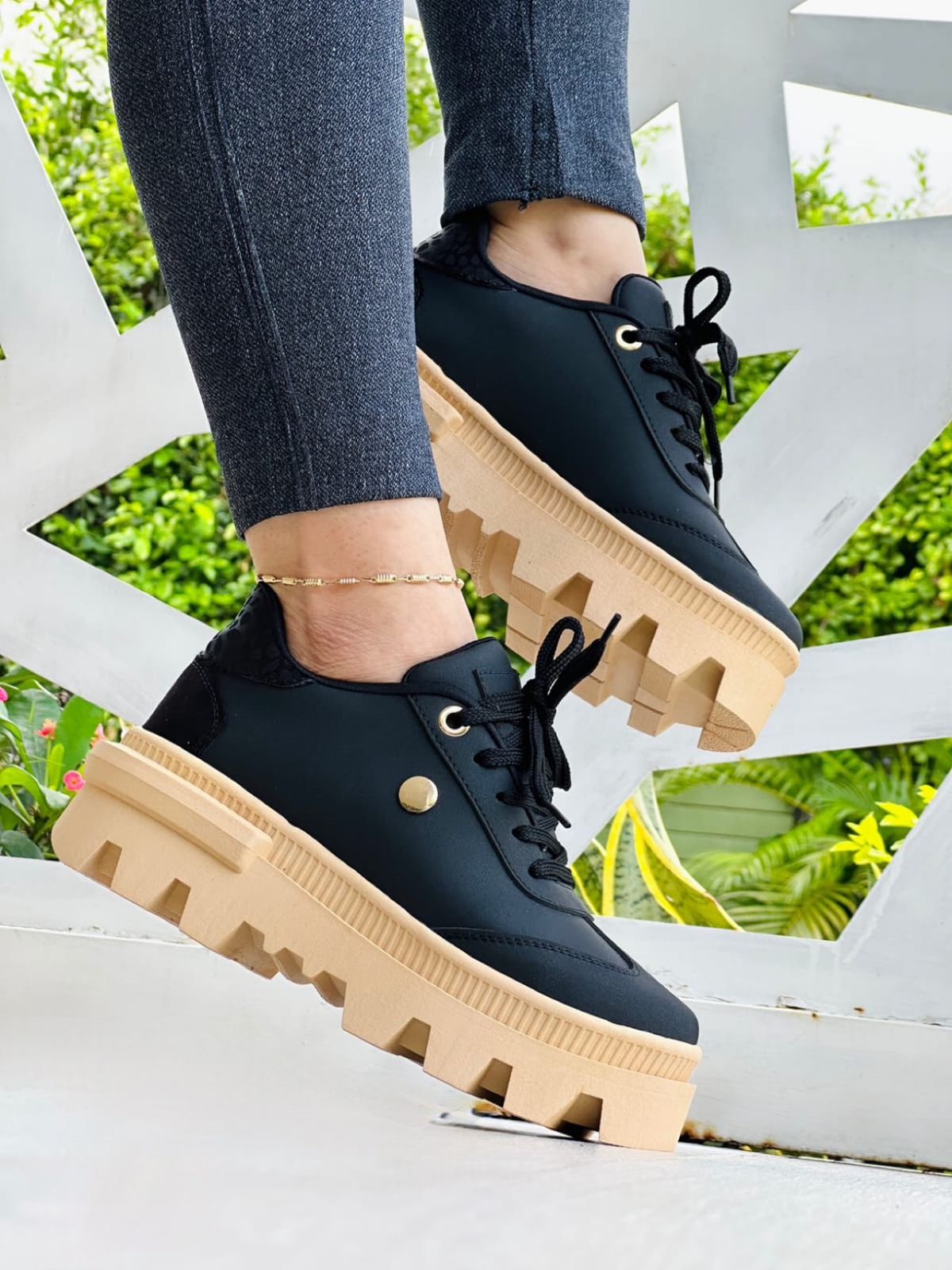Damen Plateauschuhe Mit Schnürung R&B