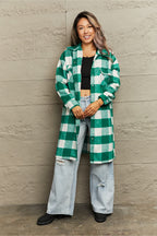 R&B | Karierte Longline Hemdjacke