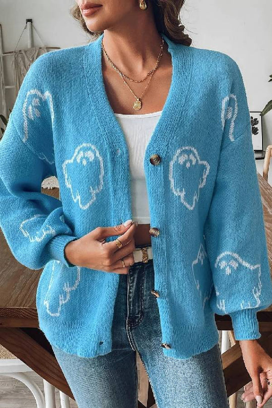 R&B | Lockere lässige Cartoon Jacquard-Jacke