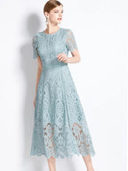 R&B | Elegantes Spitzenkleid Midi-Länge