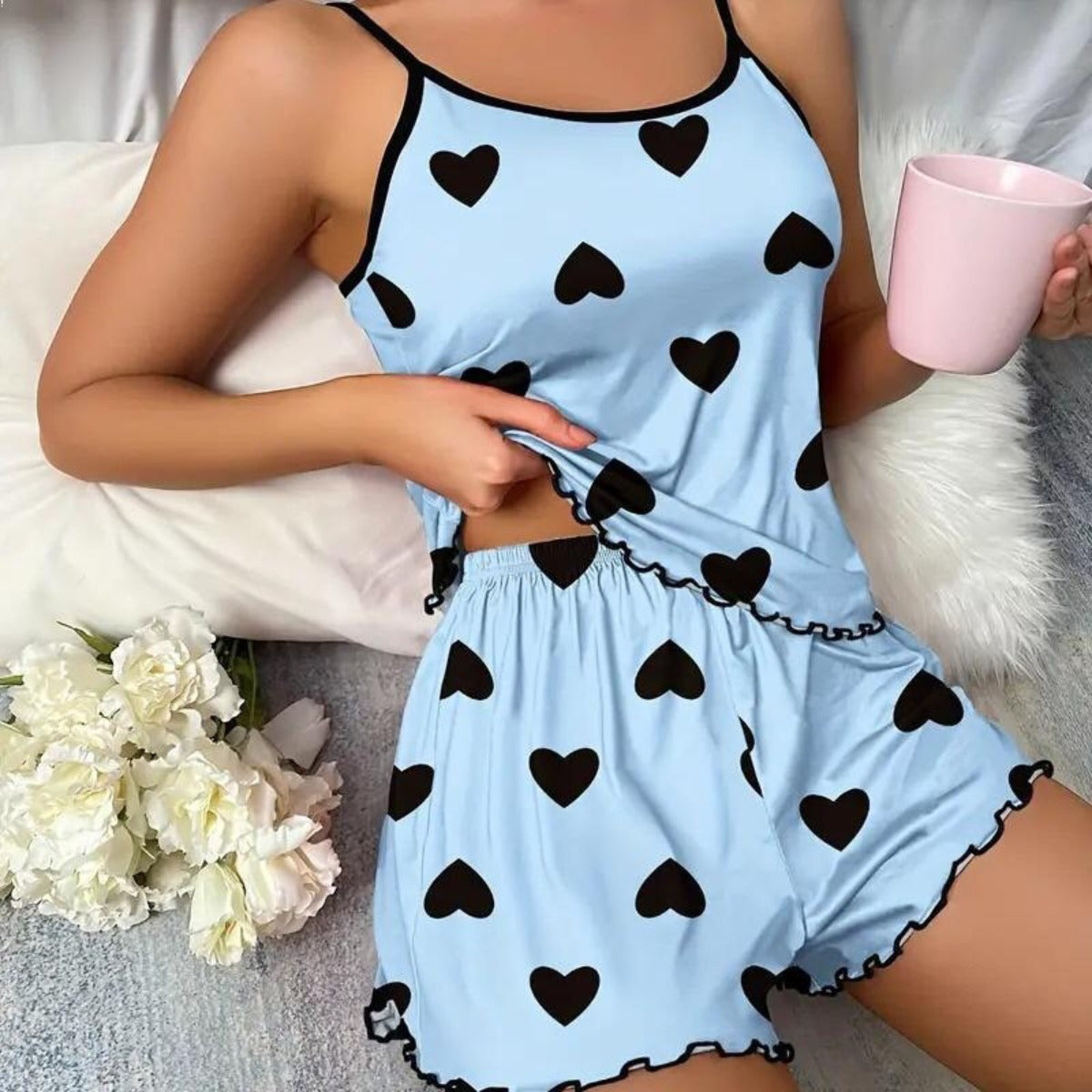 R&B | Hosenträgerweste Shorts Loungewear Set