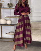 R&B | Kleid mit Streifenmuster und Reversriemen