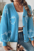 R&B | Halloween-Geist-Button-Pullover