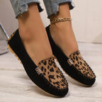 Bequeme Damen-Slipper mit wildem Leopardenprint R&B R&B