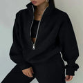 R&B | Sweatshirt - Damen Herbst Halb-Zip Trainingsanzug Set