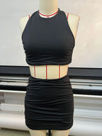 R&B | Ärmelloses Neck Tube Top Weste Hip Wrap Set