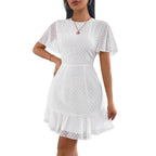 R&B | Dreidimensionales Kleid mit Rüschenrand und Punkten