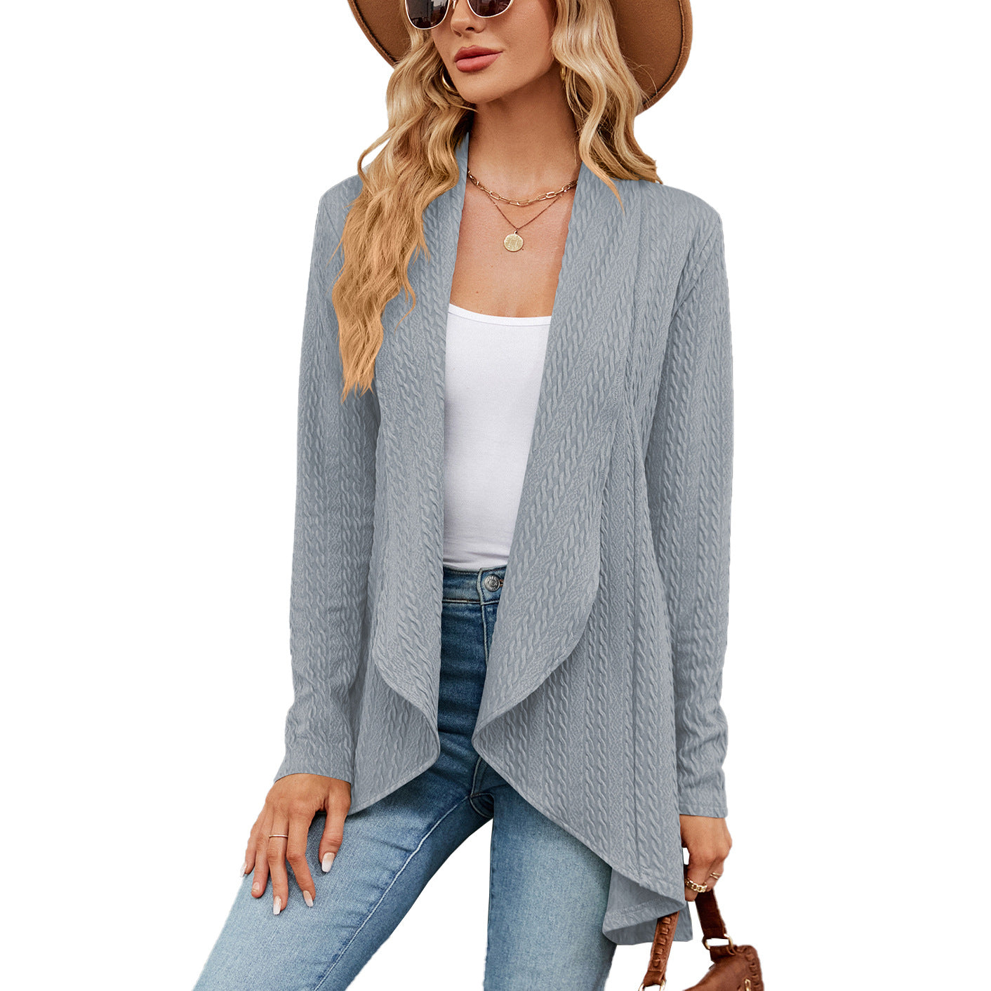 R&B | Langärmelige Jacke für Damen In Uni-Farbe