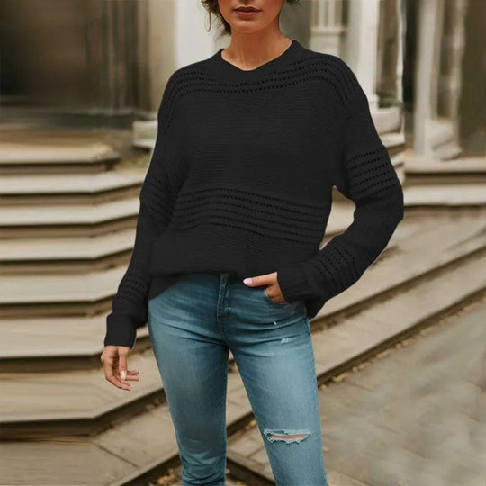 R&B | Pullover - Damen Frühling Loch Strickpullover