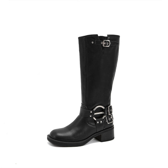Robuste Schwarze Combat-Stiefel für Damen R&B
