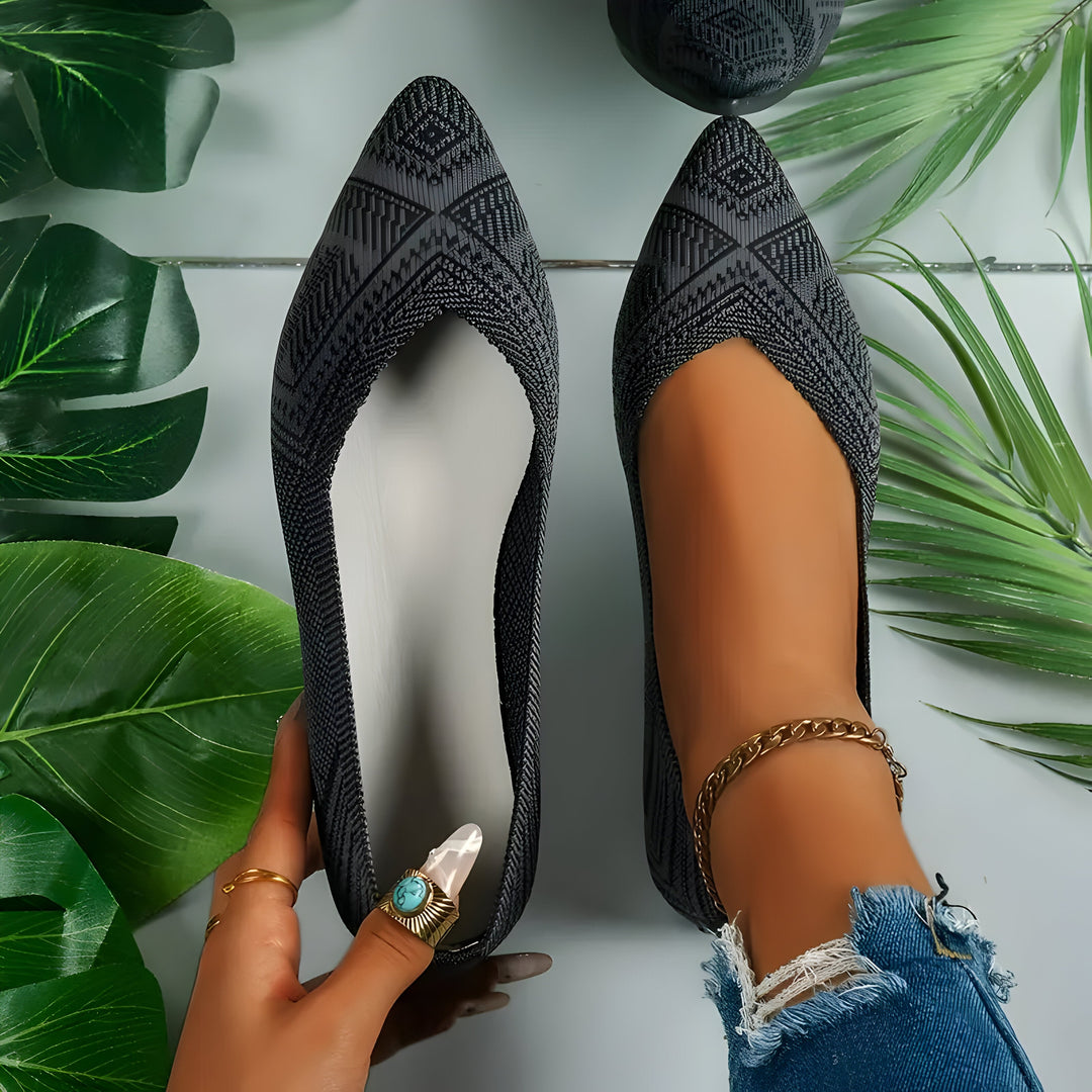 Laura | Flache Schuhe für Frauen aus Strick R&B