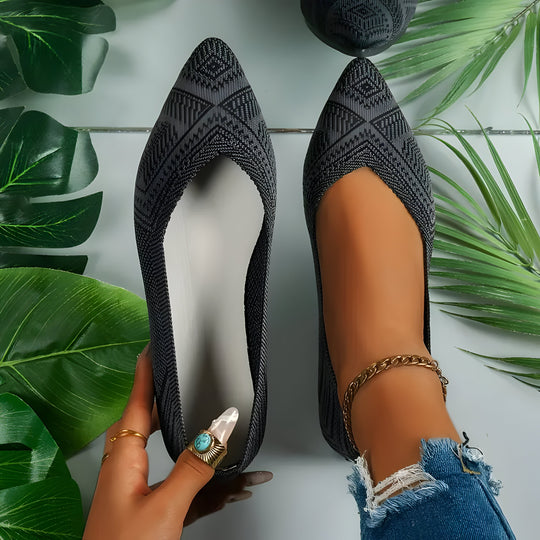 Laura | Flache Schuhe für Frauen aus Strick R&B