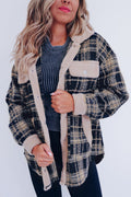 R&B | Karierter Teddyjacke mit Sherpa Polyester-mischung Warm und Bequem