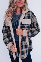 R&B | Karierter Teddyjacke mit Sherpa Polyester-mischung Warm und Bequem