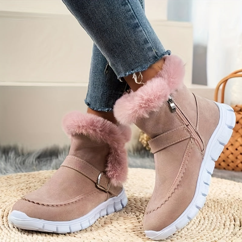 R&B | Schneestiefel mit Schnalle und Seitenreißverschluss