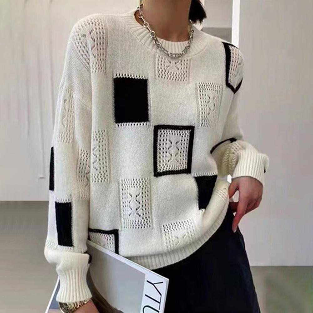 R&B | Pullover - Damen Winter Strickpullover mit einzigartigem Muster