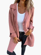 R&B | Mantel mit Elegantem Revers - Langer Übergangsjacke für Alltag und Büro