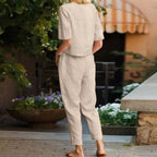 R&B | Übergroße Bluse Hose mit weitem Bein Retro zweiteiliges Set