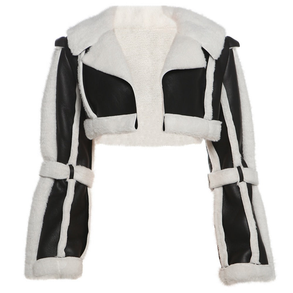 R&B | Shearling Cropped Jacket für Damen
