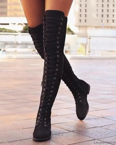 R&B | Knielange Schnürstiefel